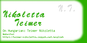 nikoletta teimer business card